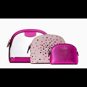 Kate spade cosmetic bag trio